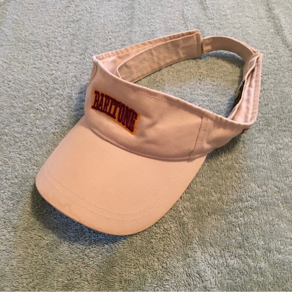 Cobra visor Baritone music unisex band adjustable back strap tan embroidered